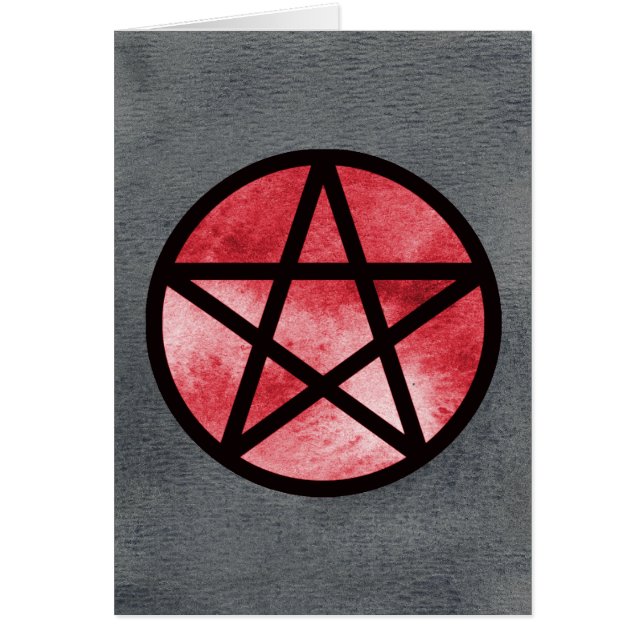 Vermelho no cartão preto do Pentacle (Frente)