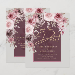 Vermelho Rosa Enrubescido Floral Casamento SALVE A