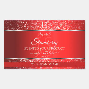 Vermelho Shimmery com Etiquetas de Produto com Ini