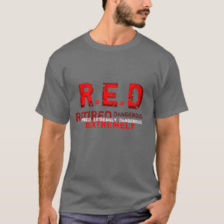 VERMELHO - t-shirt aposentado e extremamente
