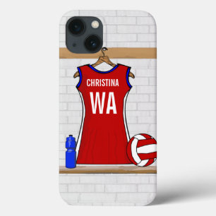 Vermelho uniforme do Netball feito sob encomenda