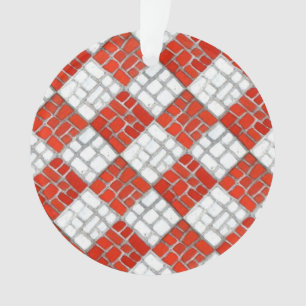VERMELHO VERIFICAR MOSAIC - Ornamento do Círculo A