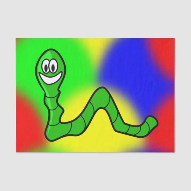 Vermes decorativos de papel tissue (Frente )