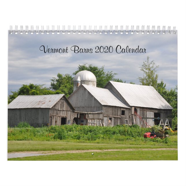 Vermont Barns - Calendário 2020 (Capa)