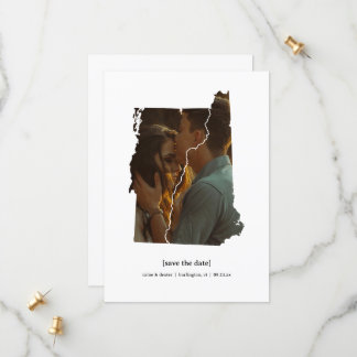 Vermont e New Hampshire Salvem o Cartão com fotos