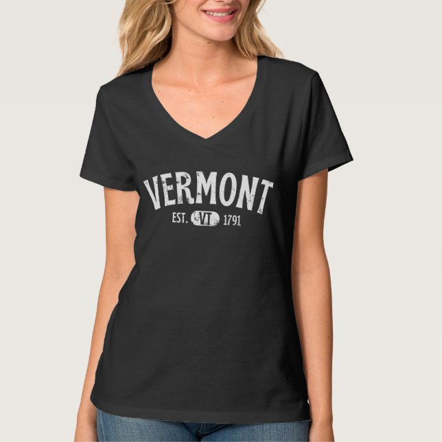 Vermont Retro Vintage VT T-Shirt (Frente)