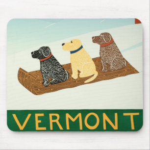Vermont Sled Dogs Mousepad - Stephen Huneck