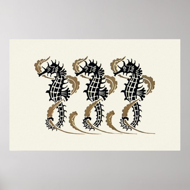 Verneuil Art Nouveau Seacavalo Poster Impressão (Frente)