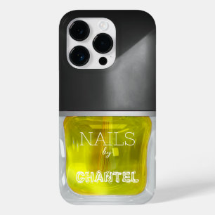 Verniz amarelo-unhas neon na moda moderno