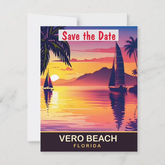 Vero Beach, Flórida, cartão postal de viagem,  (Frente)