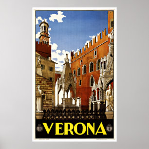 Verona Italia - posters das viagens vintage
