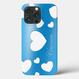 Veronica - Corações Bonitos - capas de iphone azul