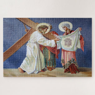 Veronica Limpa o Rosto de Jesus Quebra-cabeça