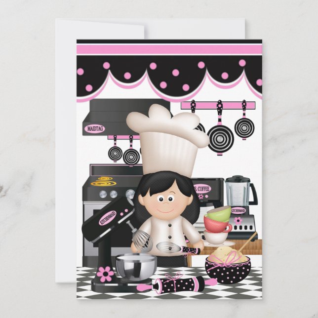 Versão 7 Cartões de Receita Culinária / Convite -  (Frente)