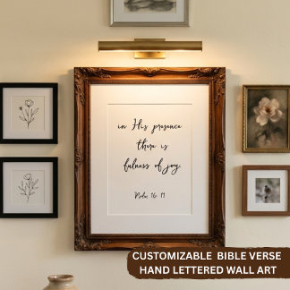 Versículo Bíblico Salmo 16:11 Impressão Personaliz