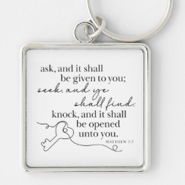 VERSÍCULO DA BÍBLIA - Mateus 7:7 - Porta-chaves