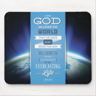 Verso da bíblia do 3:16 do amor Mousepad - do John