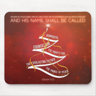 Verso da bíblia do 9:6 do Natal Mousepad - do