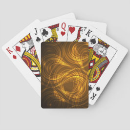 Verso de cartas de baralho com espirais douradas