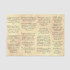 Versos de salme de Bíblia de papel antigos para Di