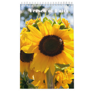 Versos do calendário da fotografia da fé