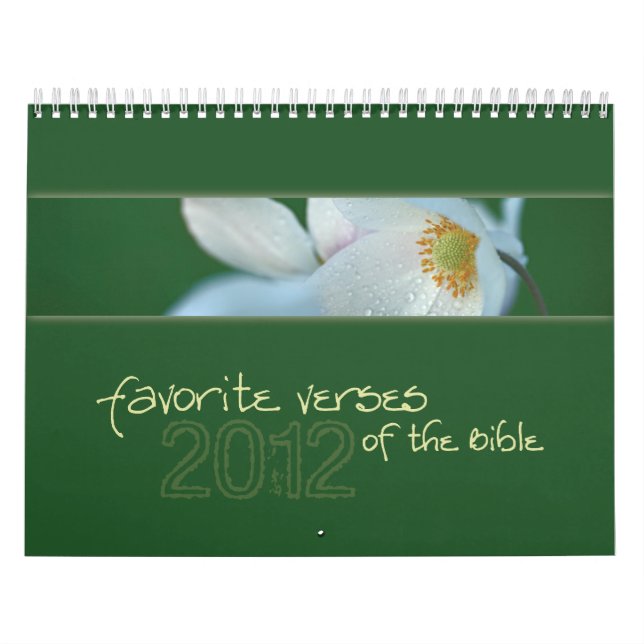 Versos favoritos do calendário 2012 da bíblia (Capa)