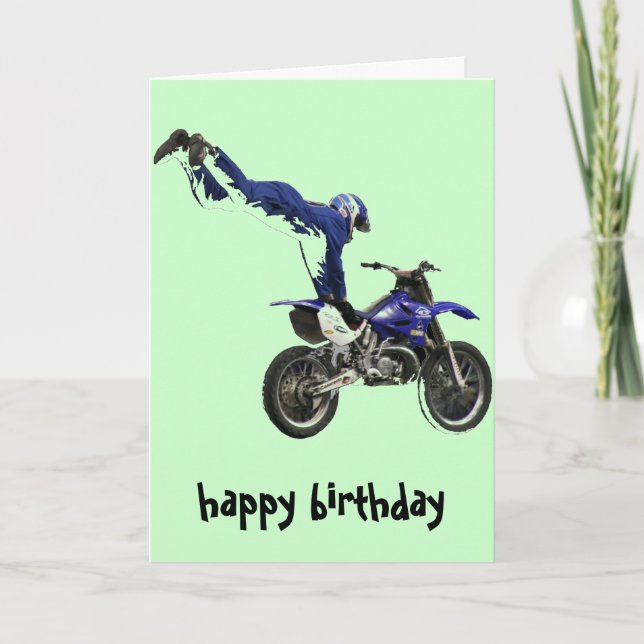 vert aéreo do col do cartão do motocross #3 (Frente)