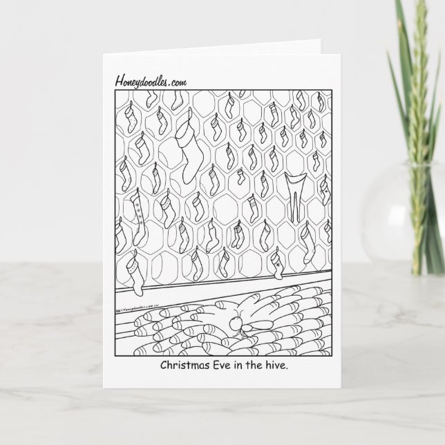 Véspera de Natal na Colmeia - Cartão Saudável (Frente)