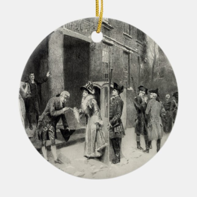 Véspera de Natal no ornamento do Colonial Times (Frente)