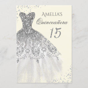 Vestido Brilhante Convite de Quinceanera Dourado P