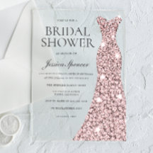Vestido Brilho Dourado Rosa Chá de Noiva