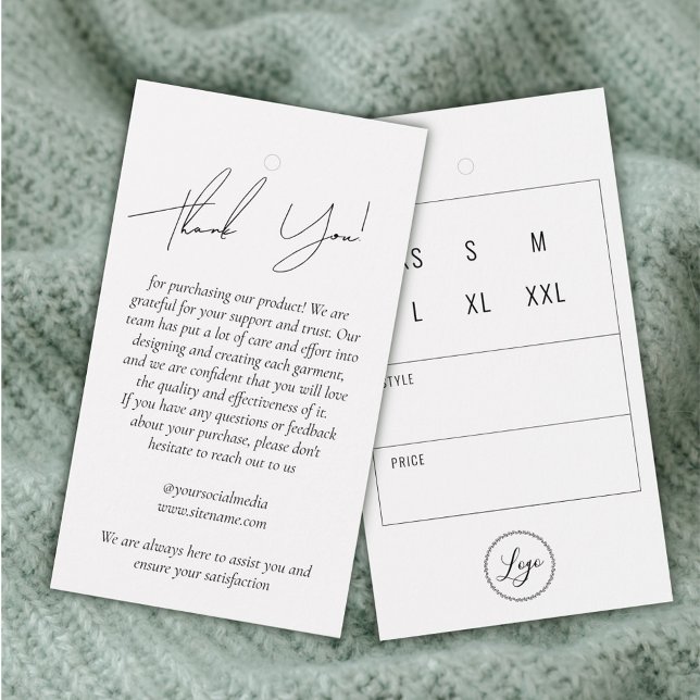 Vestido comercial Obrigado Mantenha a etiqueta com (Criador carregado)