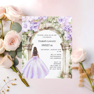 Vestido de arco da floral lavanda 16 Docinho