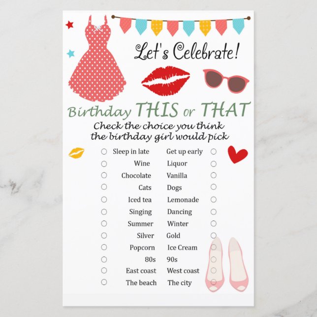 Vestido de bolinhas Aniversário Este ou Aquele Jog (Frente)