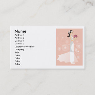 Vestido de casamento ou cartão de visita nupcial