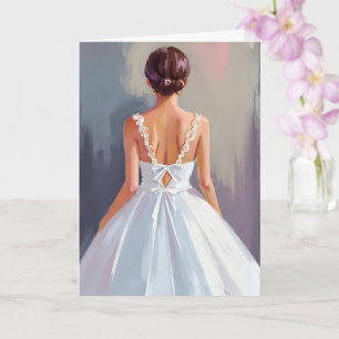 Vestido de Noiva Cartão de Aquarela de Vestido d