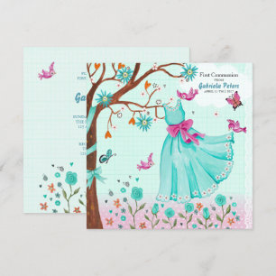 Vestido de Primeira Comunhão   Convites Menina