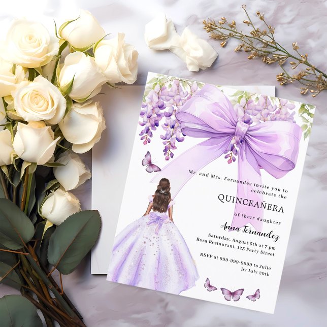 Vestido floral de arco de lavanda Convite de Quinc (Criador carregado)