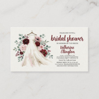 Vestido Floral Rosa Vermelho Borgonha Convite Chá