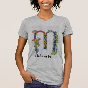 Vestido iluminado do t-shirt de "M"