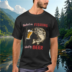 Vestido na pesca, alimentado por camisa de cerveja