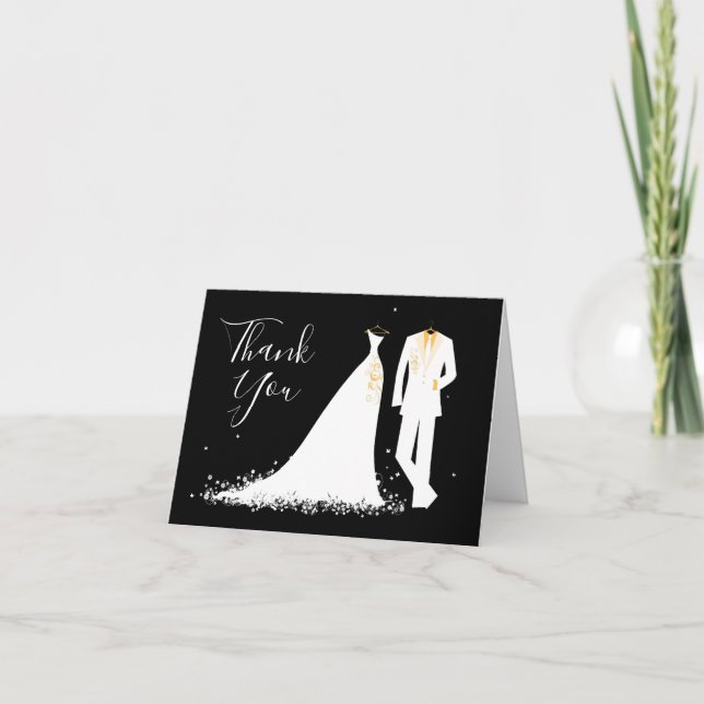 Vestido & Tux - Cartão de Agradecimento (Frente)