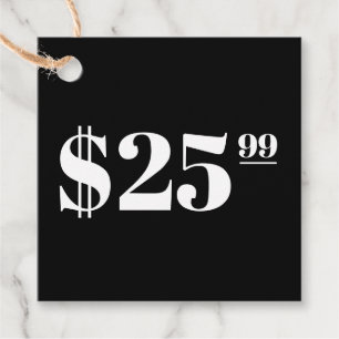 Vestuário de Etiqueta Preta com Preço Apenas