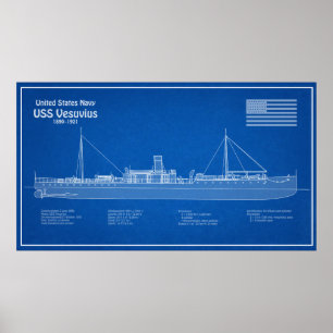 Vesúvio USS - ABD Planos de Impressão de Plano de 