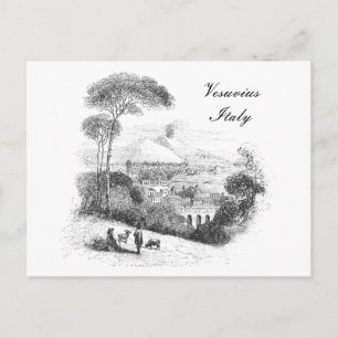 Vesúvio vulcão e Nápoles Cartão postal