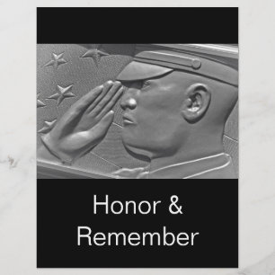 Veteran Hero Honor Salute Flyer Modelo