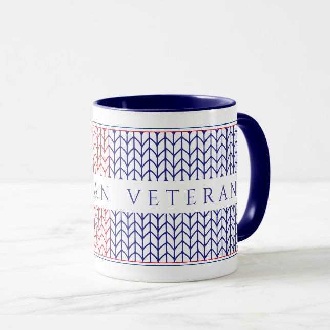 "VETERANO AMERICANO" Caneca Navy Combo (Frente Esquerda)