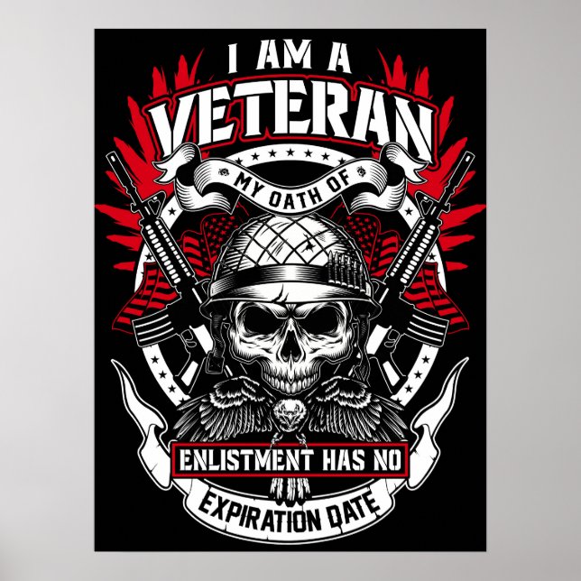 Veterano Militar de poster Art (Frente)