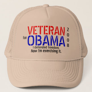 Veterano para Obama - boné de Poltical