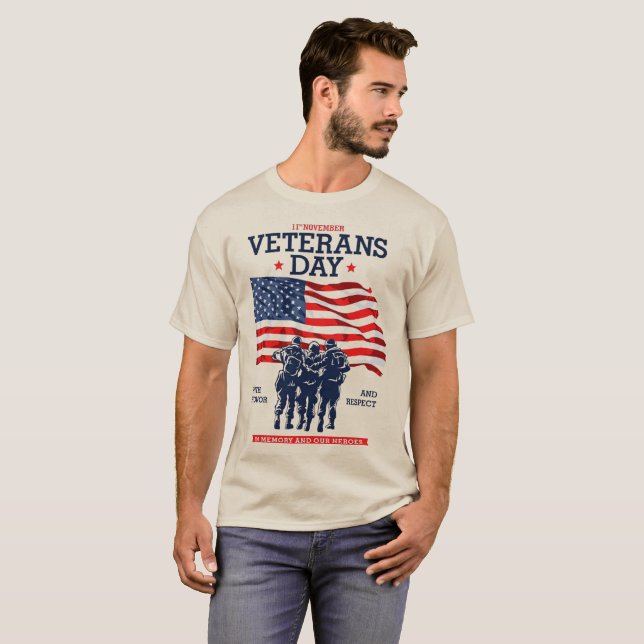 Veterans Day t-shirt usa memorial 2025 (Frente Completa)